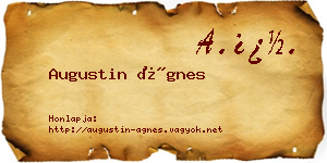 Augustin Ágnes névjegykártya